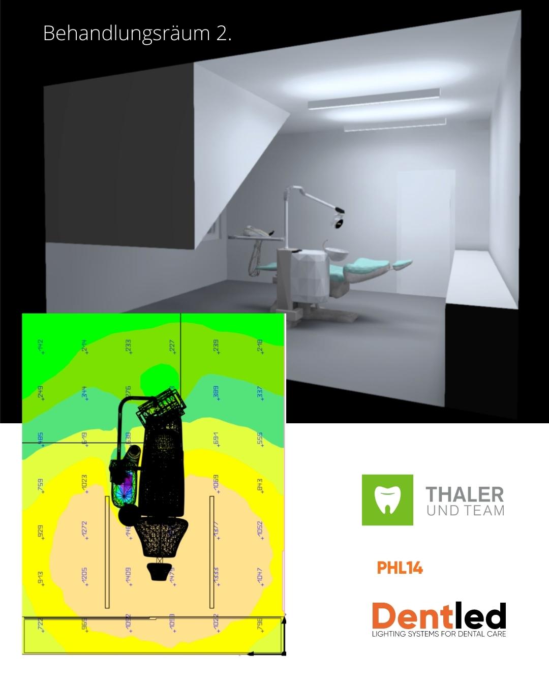 Thaler Team Dental Behandlungsräumen LED beleuchtung Dental lighthouse